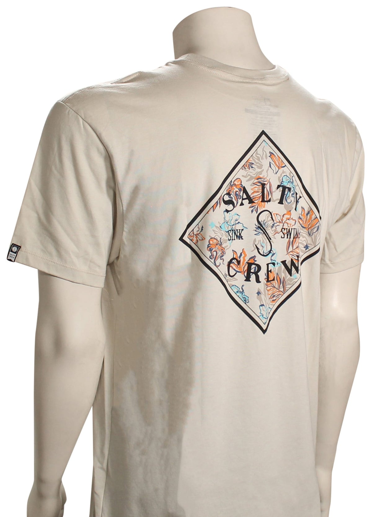 Salty Crew Choppy Tippet Fill Premium SS T-Shirt - Bone – back view