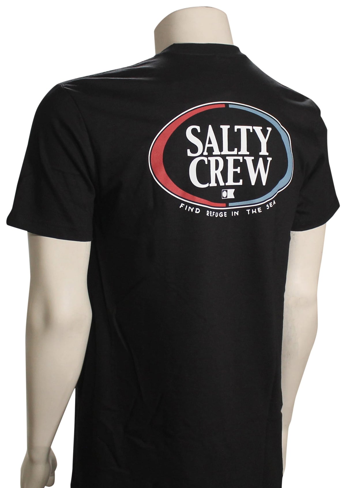 Salty Crew Half N Half Classic SS T-Shirt - Black – back view