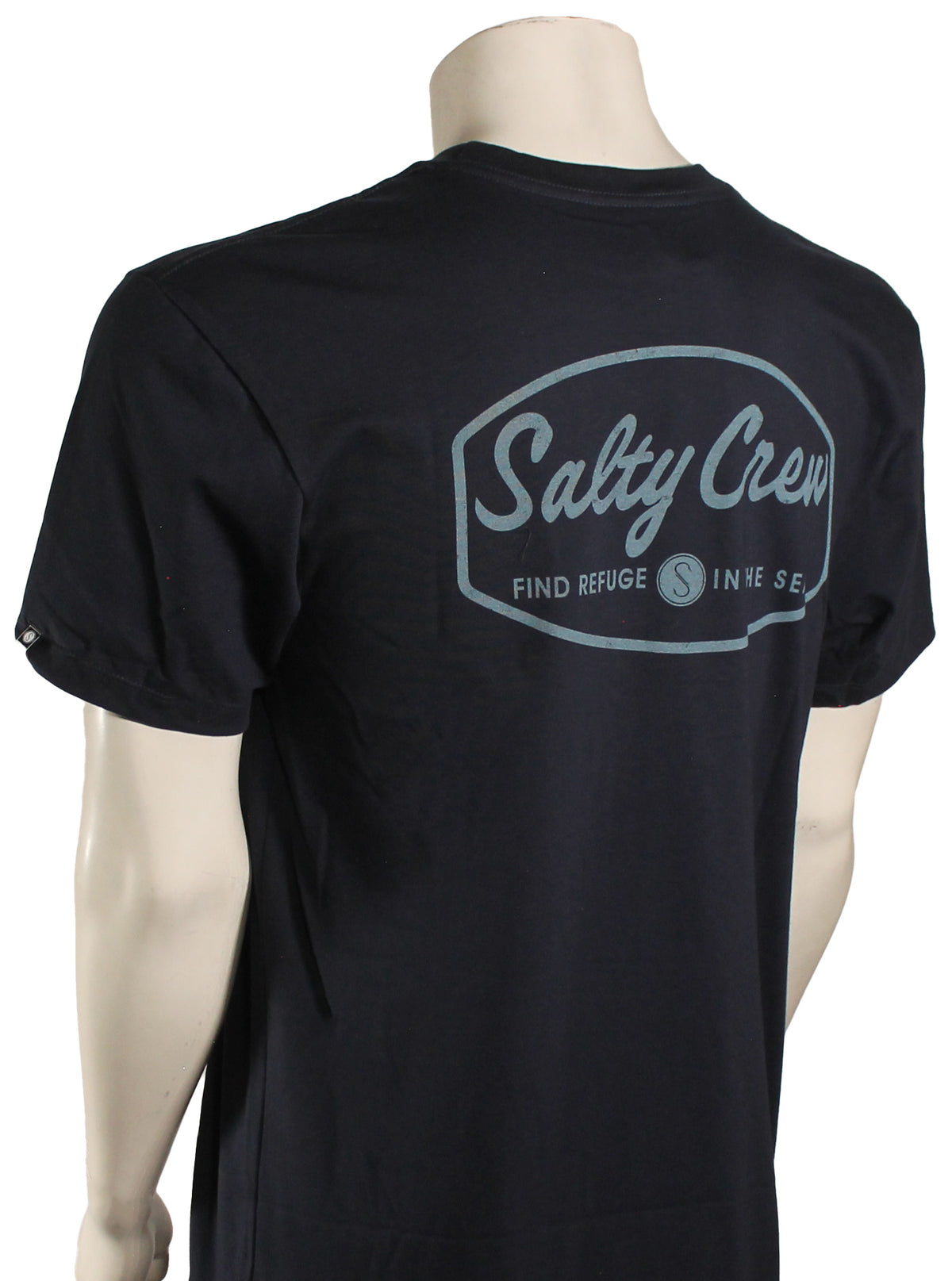 Salty Crew Labeled Premium SS T-Shirt - Navy, back view