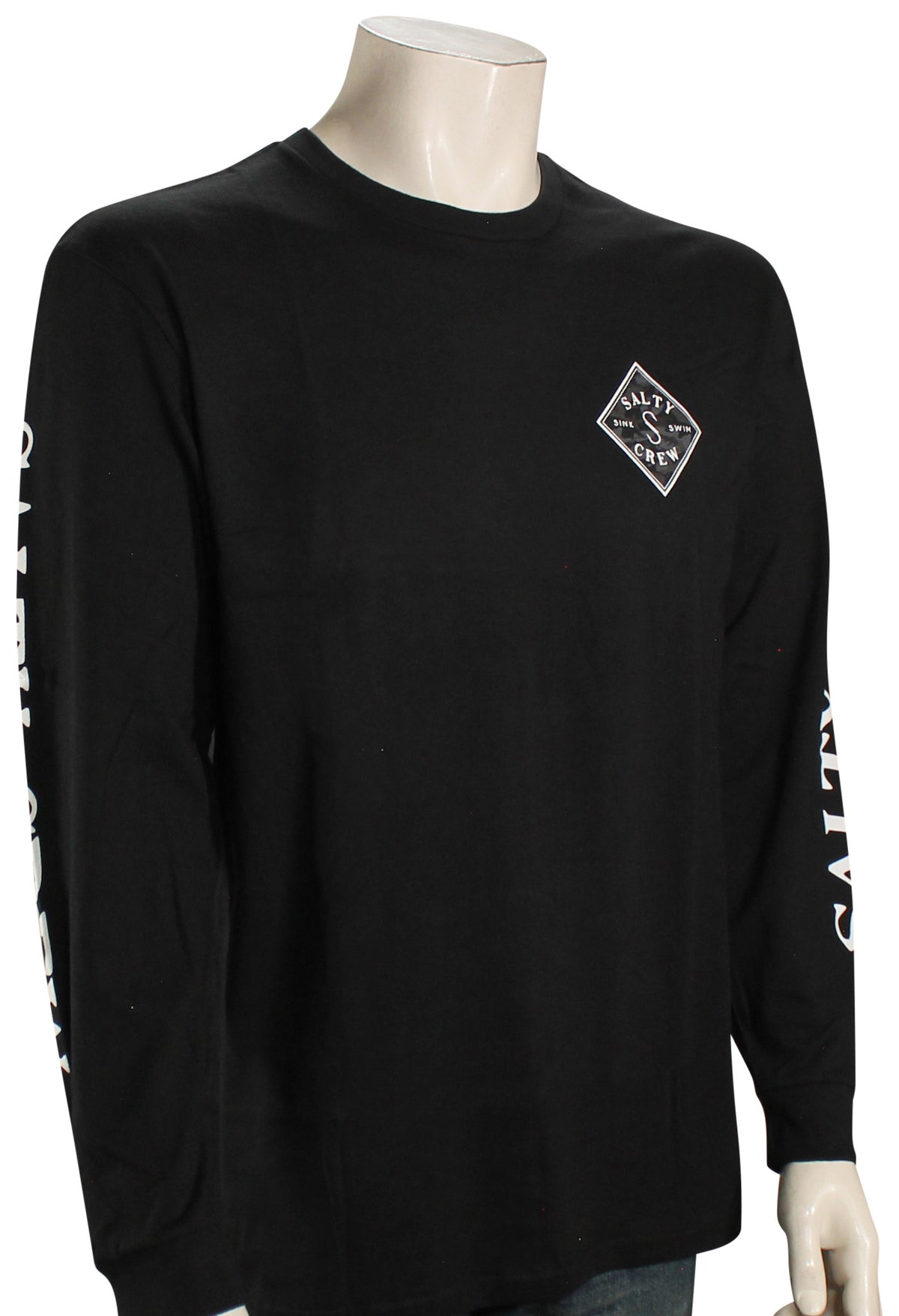 Salty Crew Tippet Camo Fill Premium LS T-Shirt - Black, front view