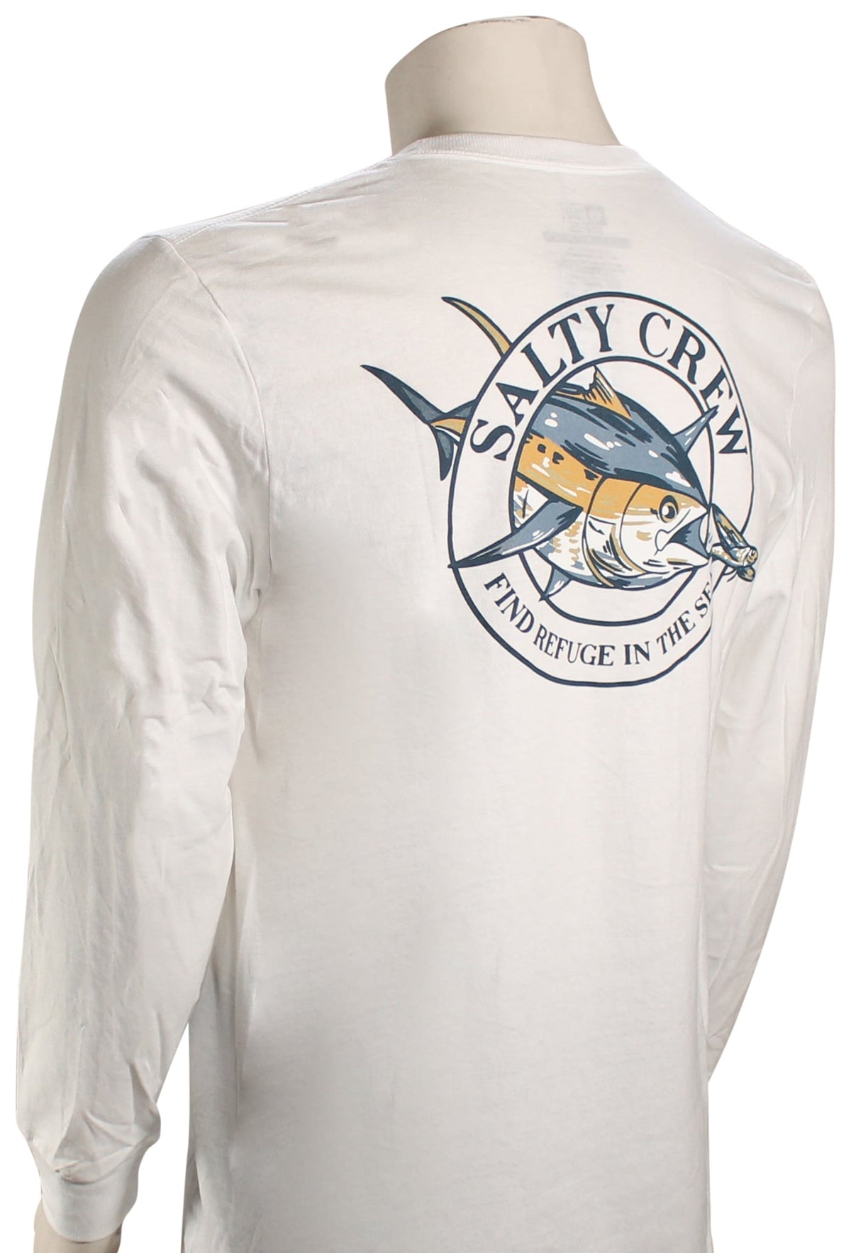 Salty Crew Chaser Classic LS T-Shirt - White – back view