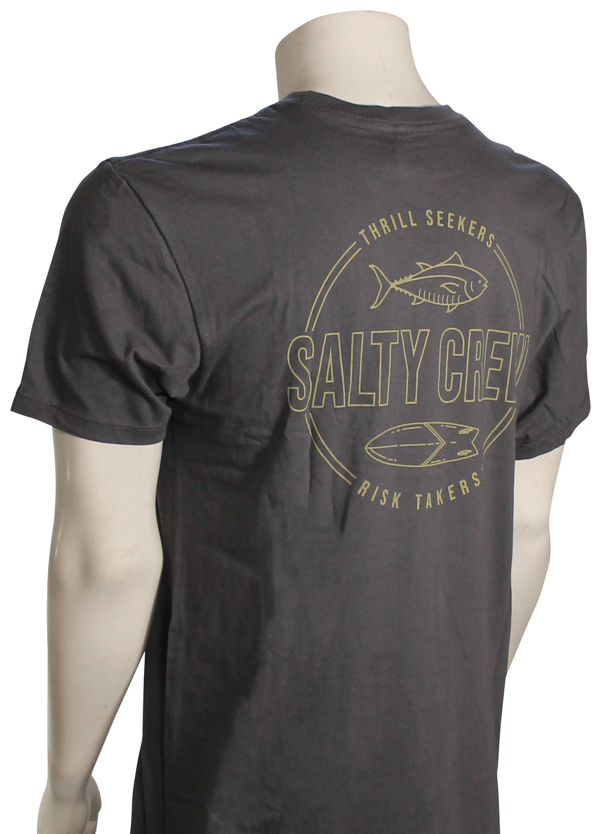 Salty Crew Brother Bruce Premium SS T-Shirt - Charcoal – back view