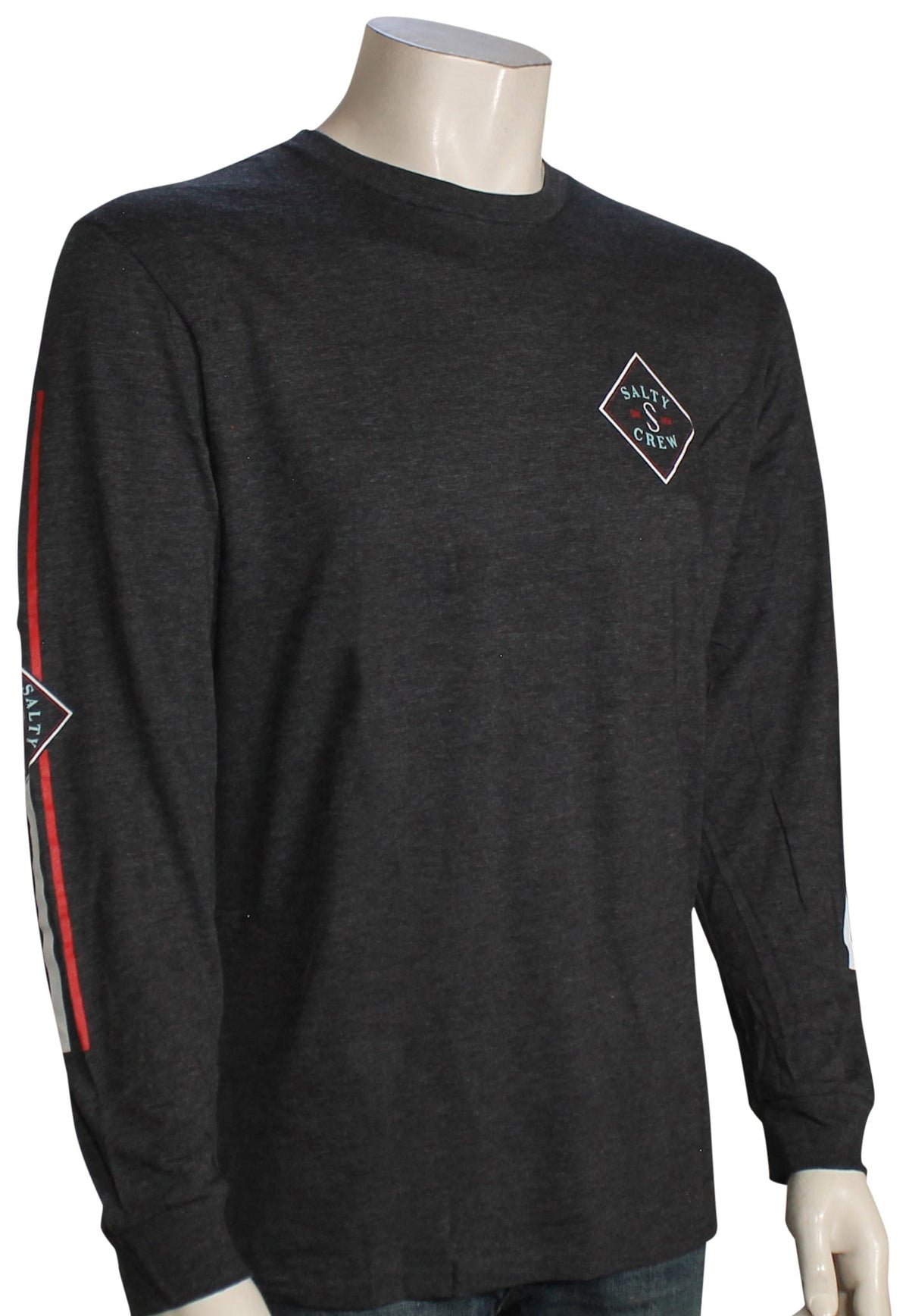 Salty Crew Tippet Color Premium LS T-Shirt - Charcoal Heather
