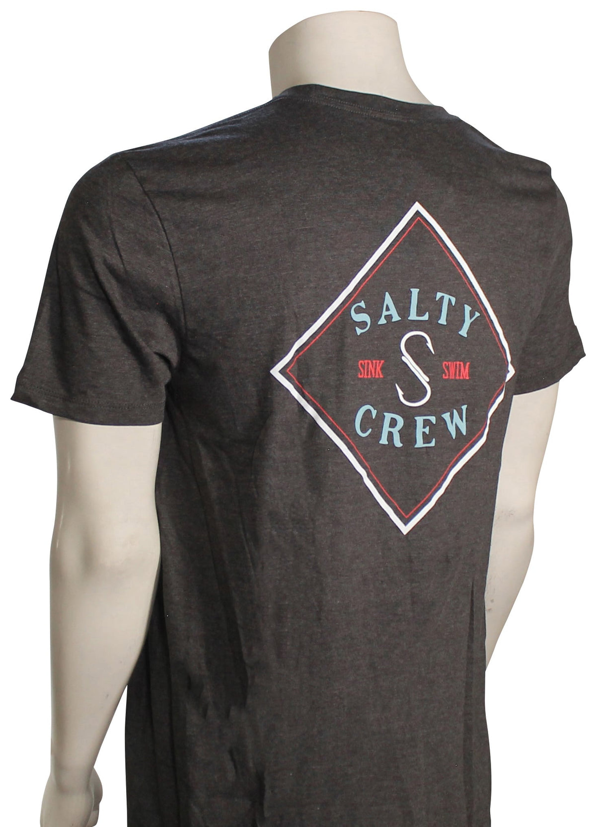 Salty Crew Tippet Color Premium SS T-Shirt - Charcoal Heather – back view