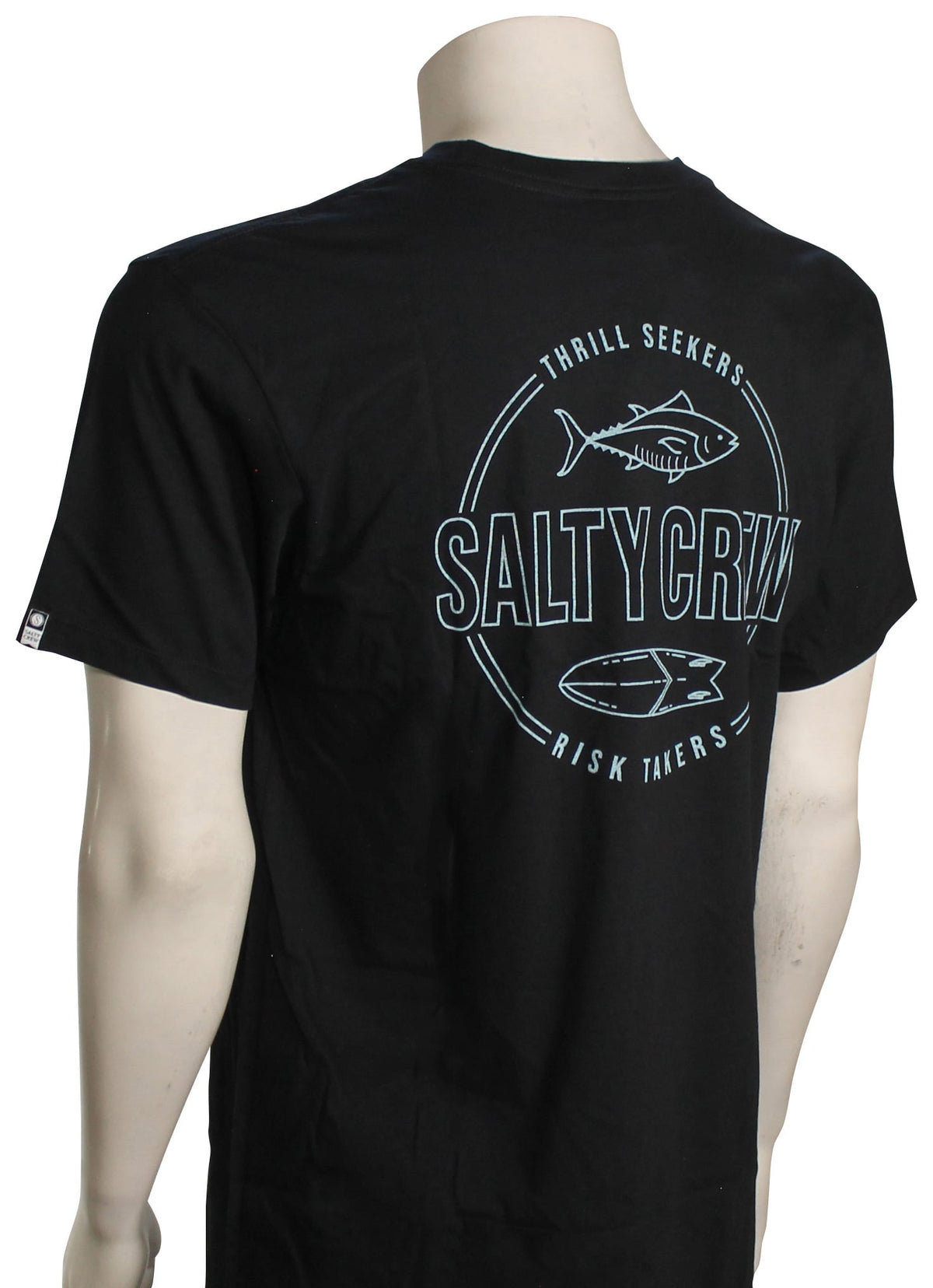 Salty Crew Outlined Premium SS T-Shirt - Black – back view