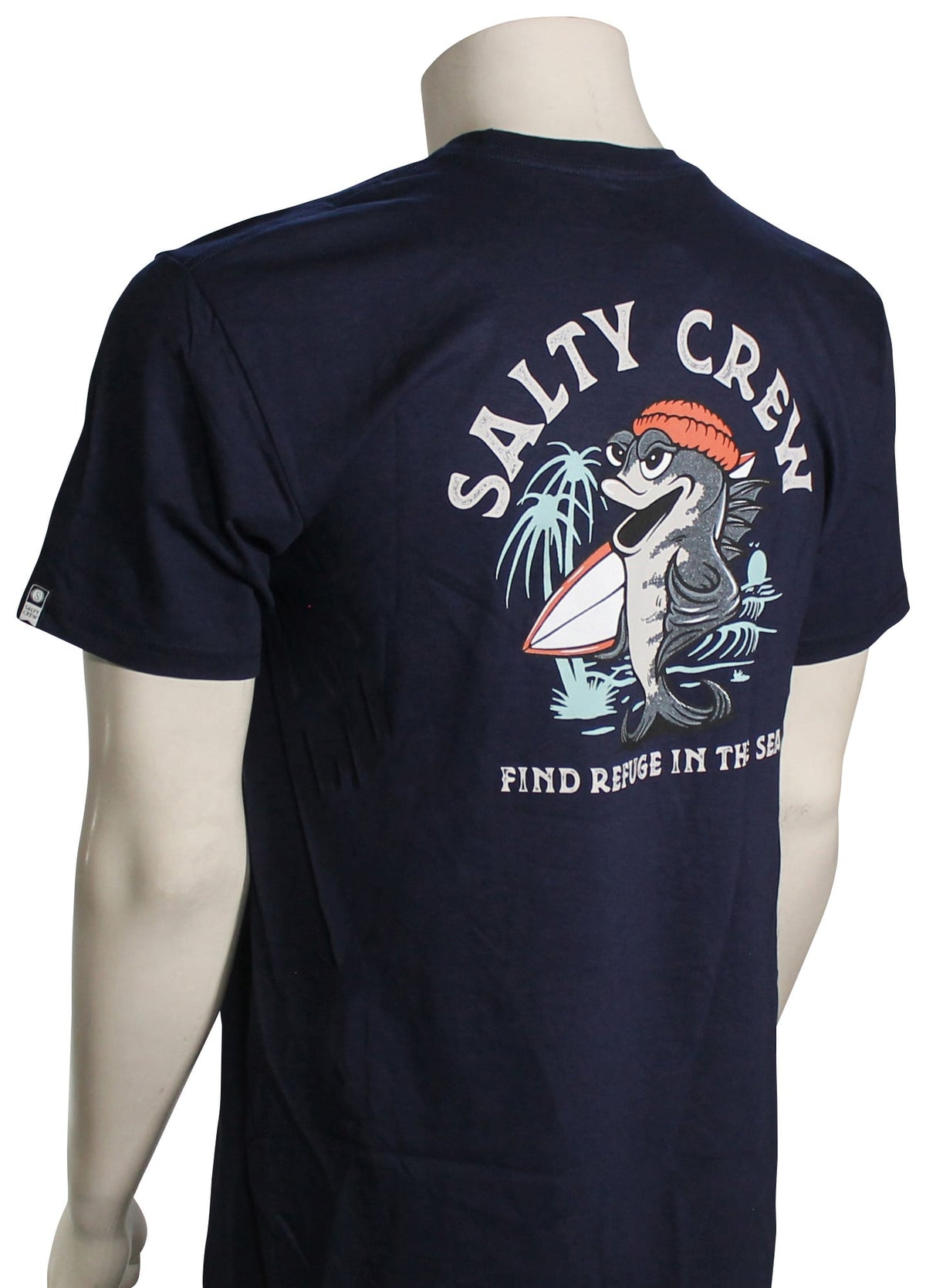 Salty Crew Free Surf Premium SS T-Shirt - Navy – back view