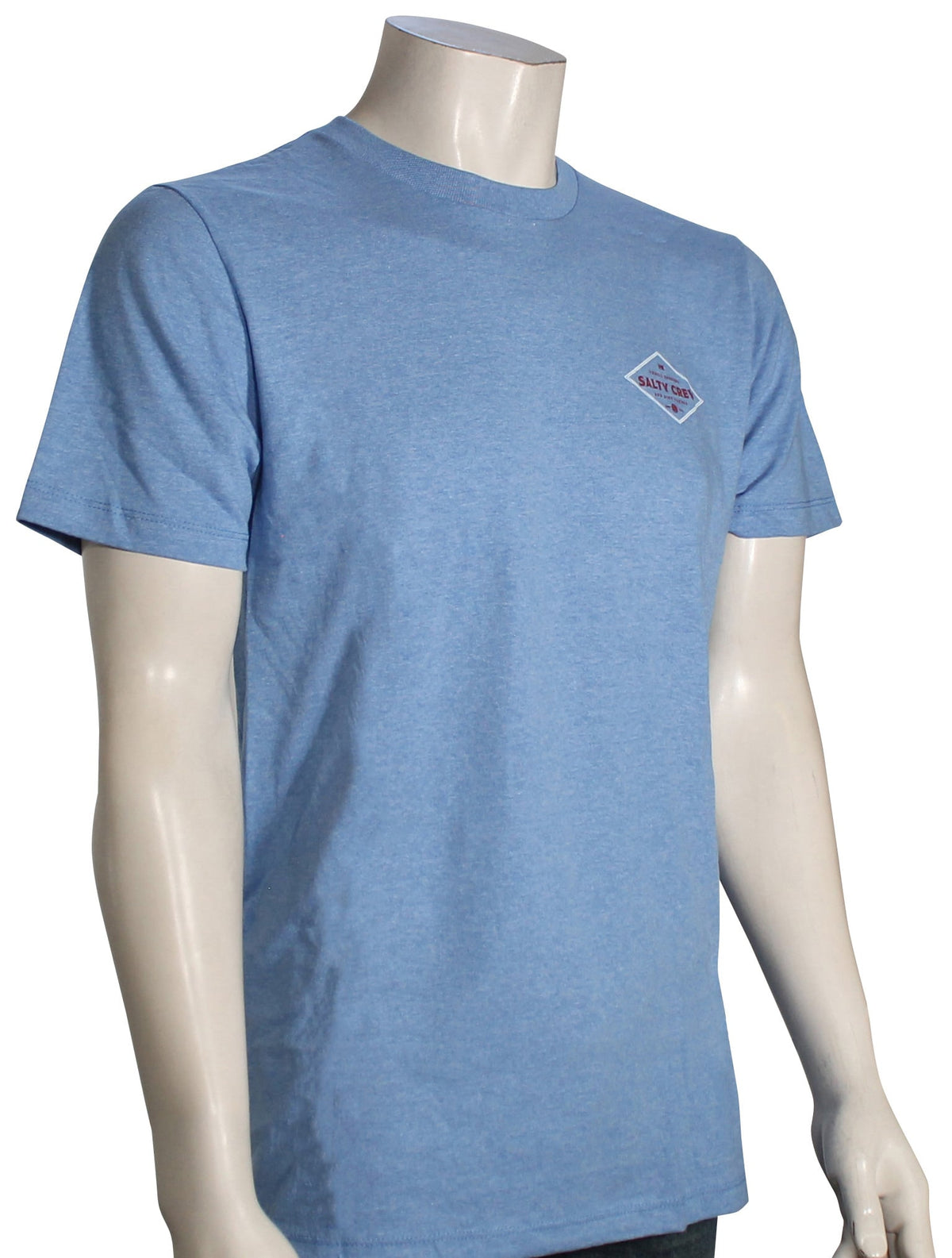 Salty Crew Double Diamond Classic SS T-Shirt - Light Blue Heather