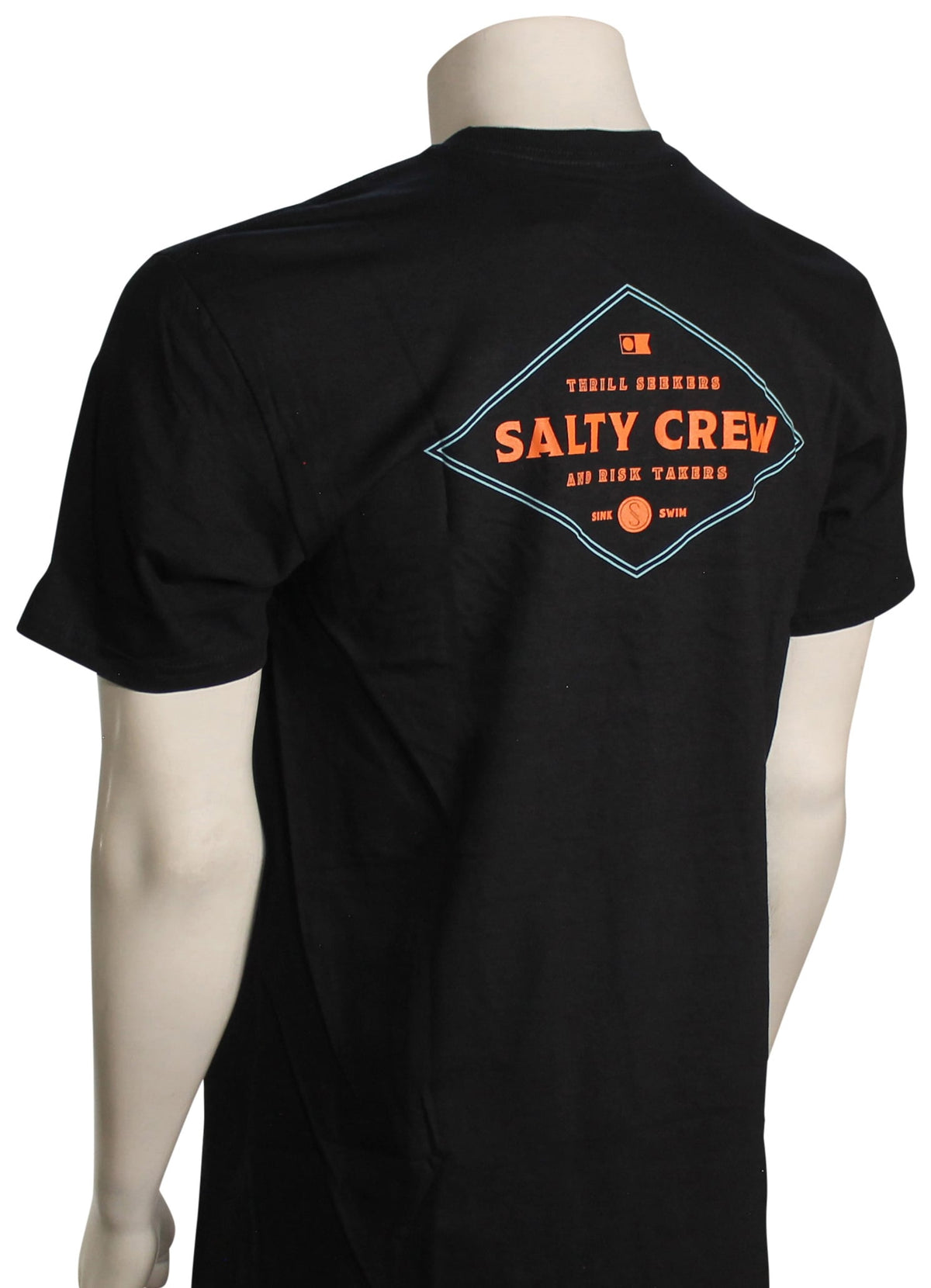 Salty Crew Double Diamond Classic SS T-Shirt - Black – back view