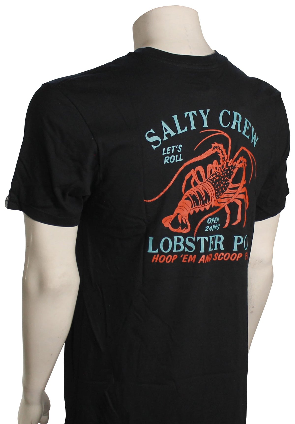 Salty Crew Lobster Pot Premium SS T-Shirt - Black – back view