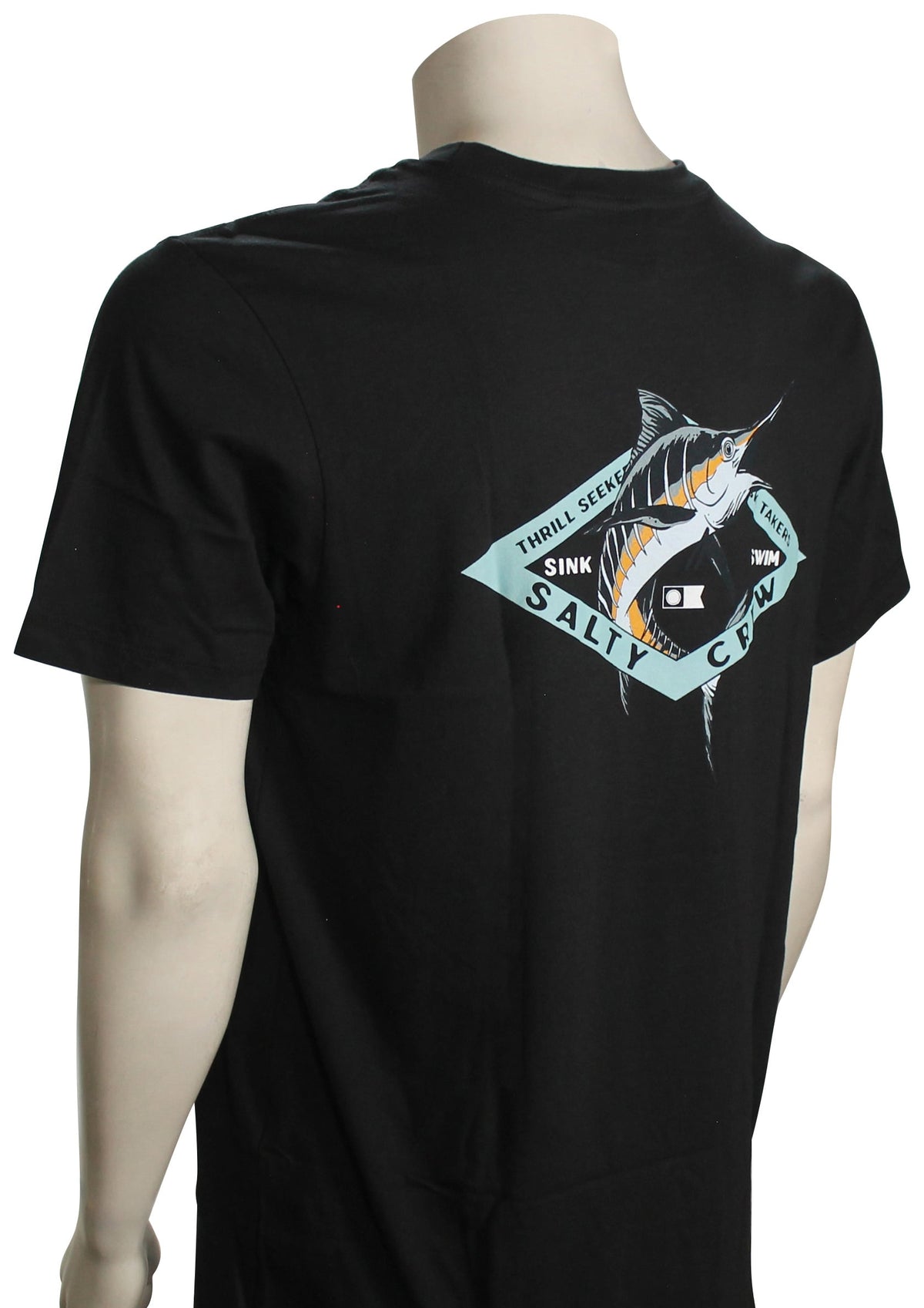 Salty Crew Diamond Marlin SS T-Shirt - Black – back view