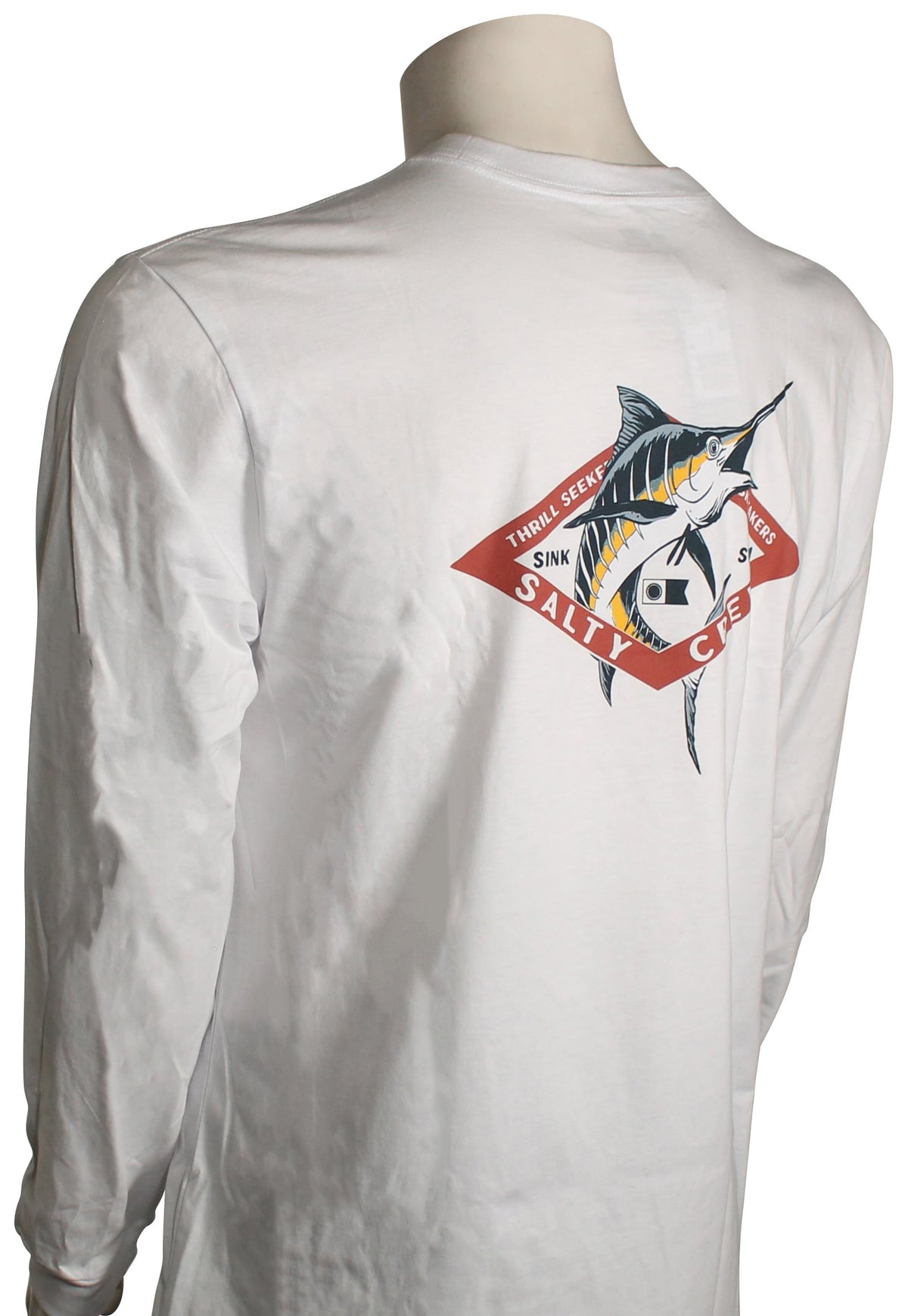 Salty Crew Diamond Marlin LS T-Shirt - White – back view