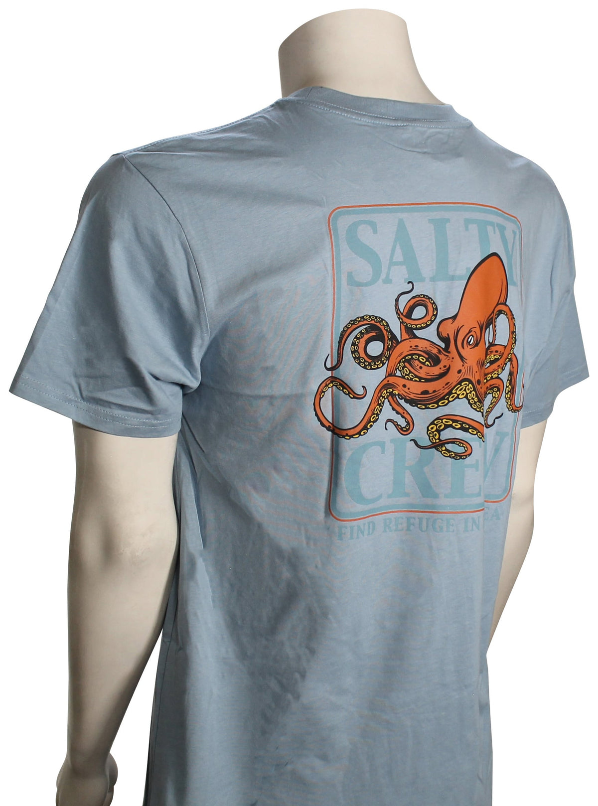 Salty Crew Ink Slinger Classic SS T-Shirt - Blue Fog – back view