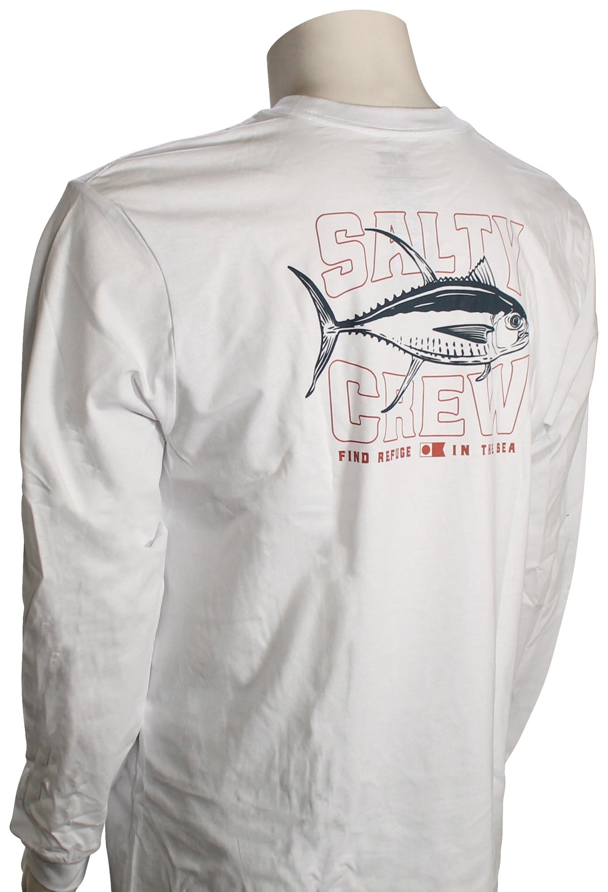 Salty Crew Big Game LS T-Shirt - White – back view