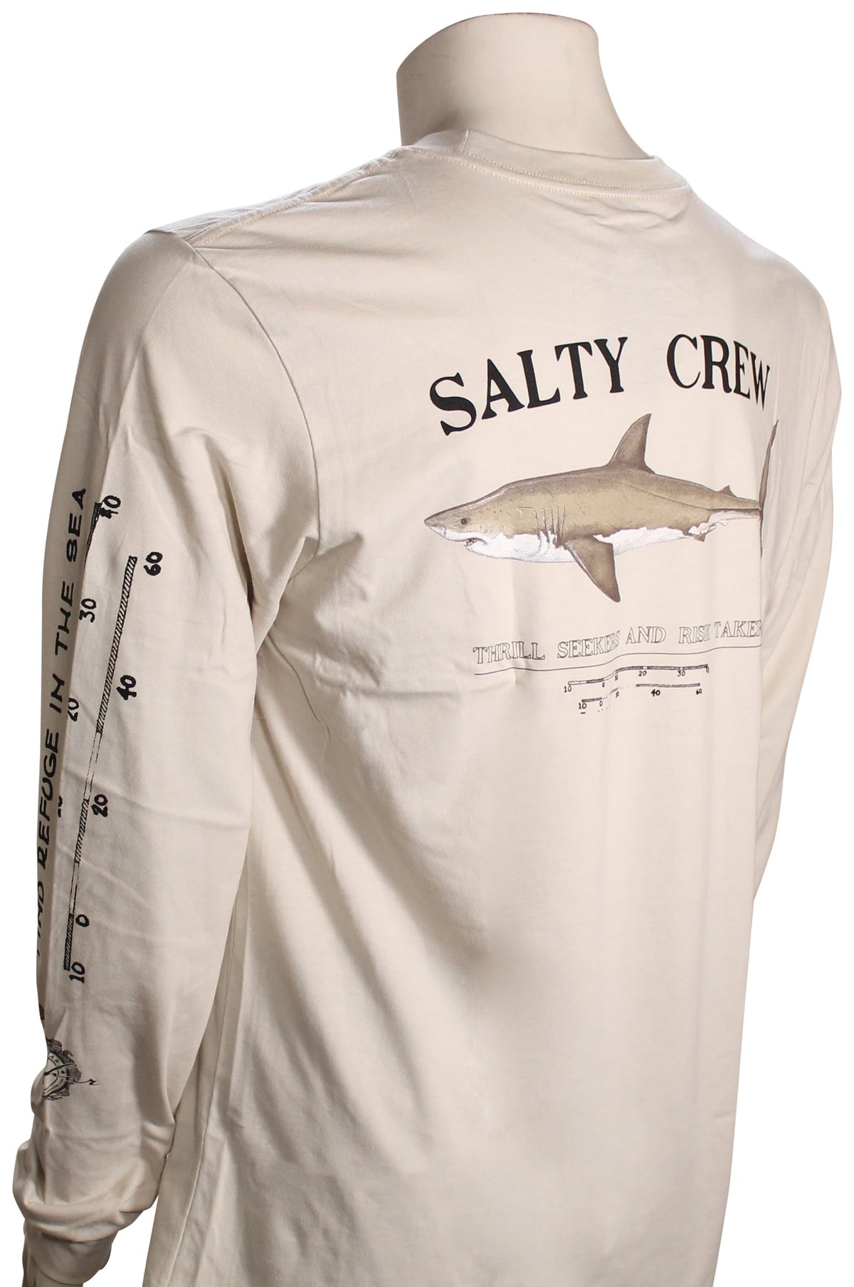 Salty Crew Bruce Classic LS T-Shirt - Bone – back view