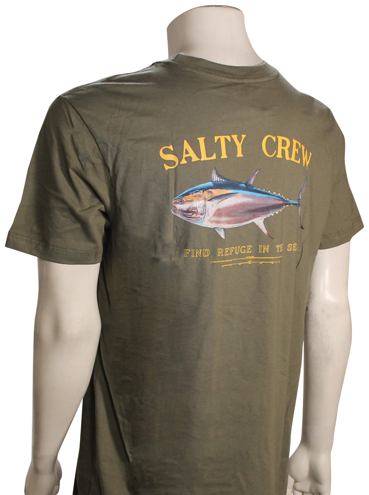 Salty Crew Big Blue SS T-Shirt - Dark Olive – back view