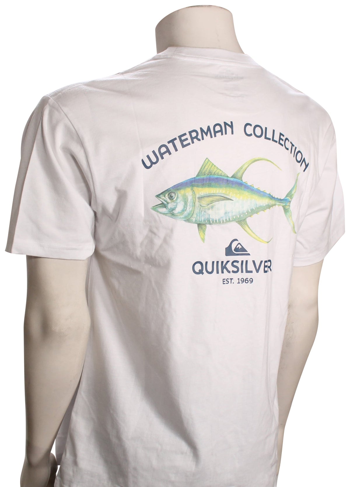 Quiksilver Waterman Fresh Fish SS T-Shirt - White – back view