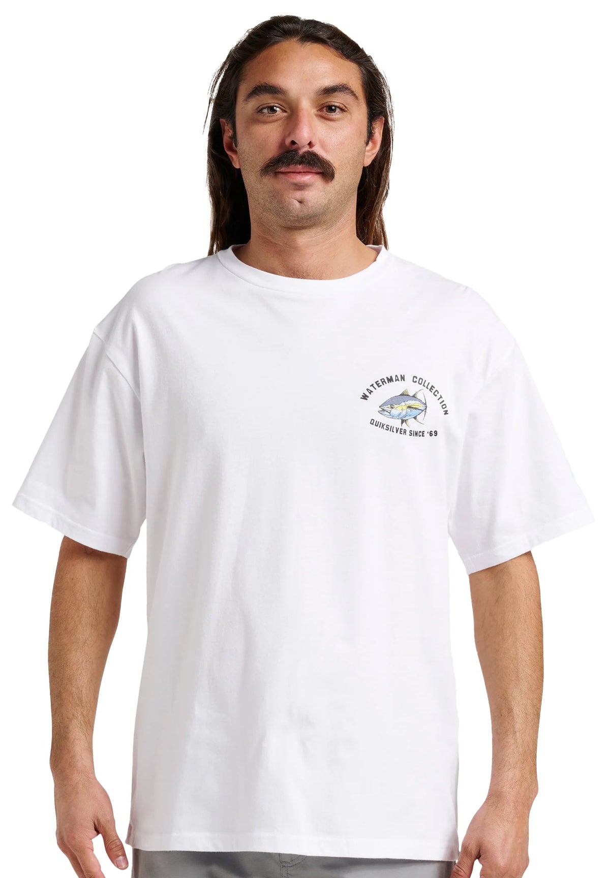Quiksilver Waterman Double Ahi Classic SS T-Shirt - White