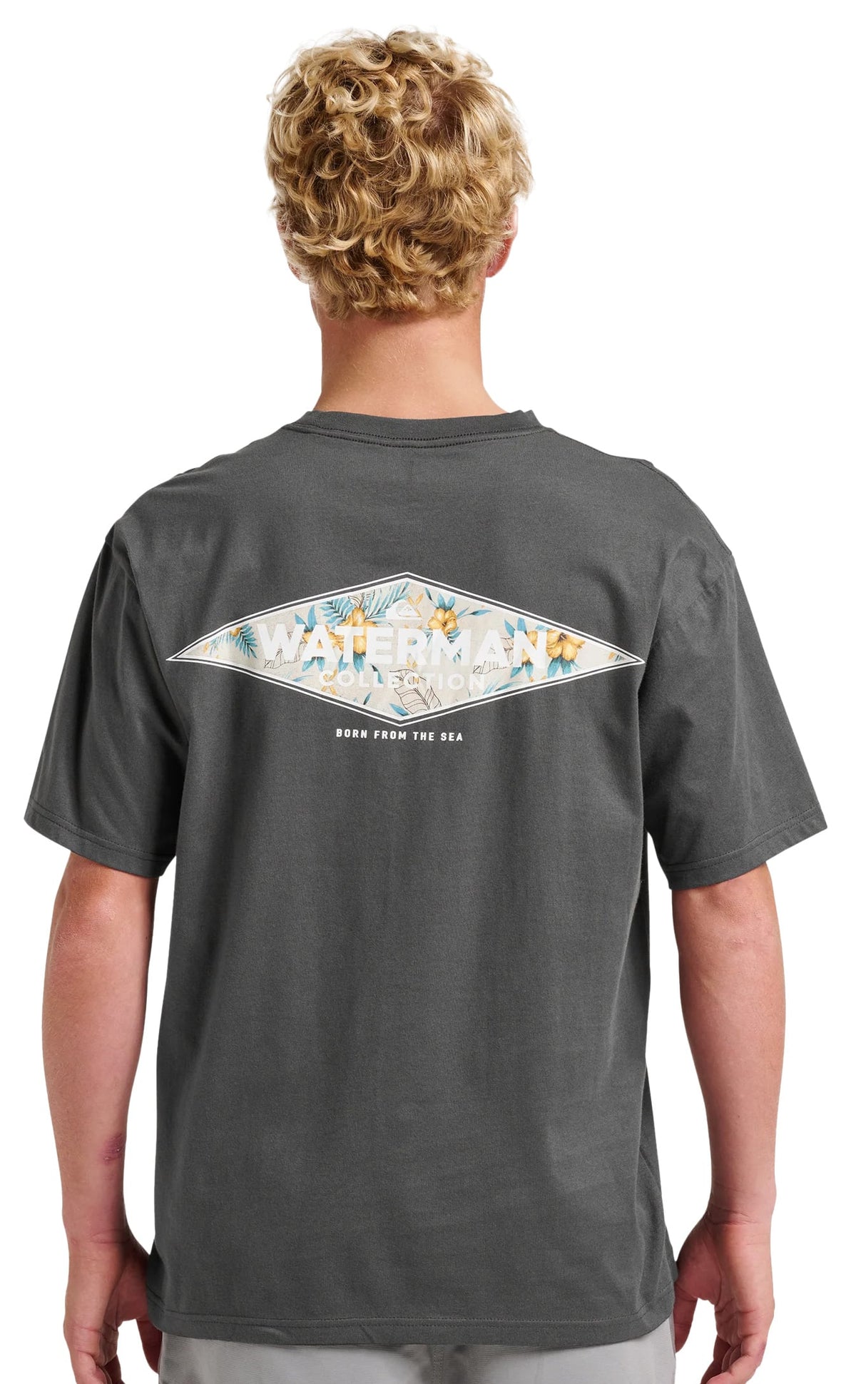 Quiksilver Waterman Diamond Classic SS T-Shirt - Classic Phantom – back view