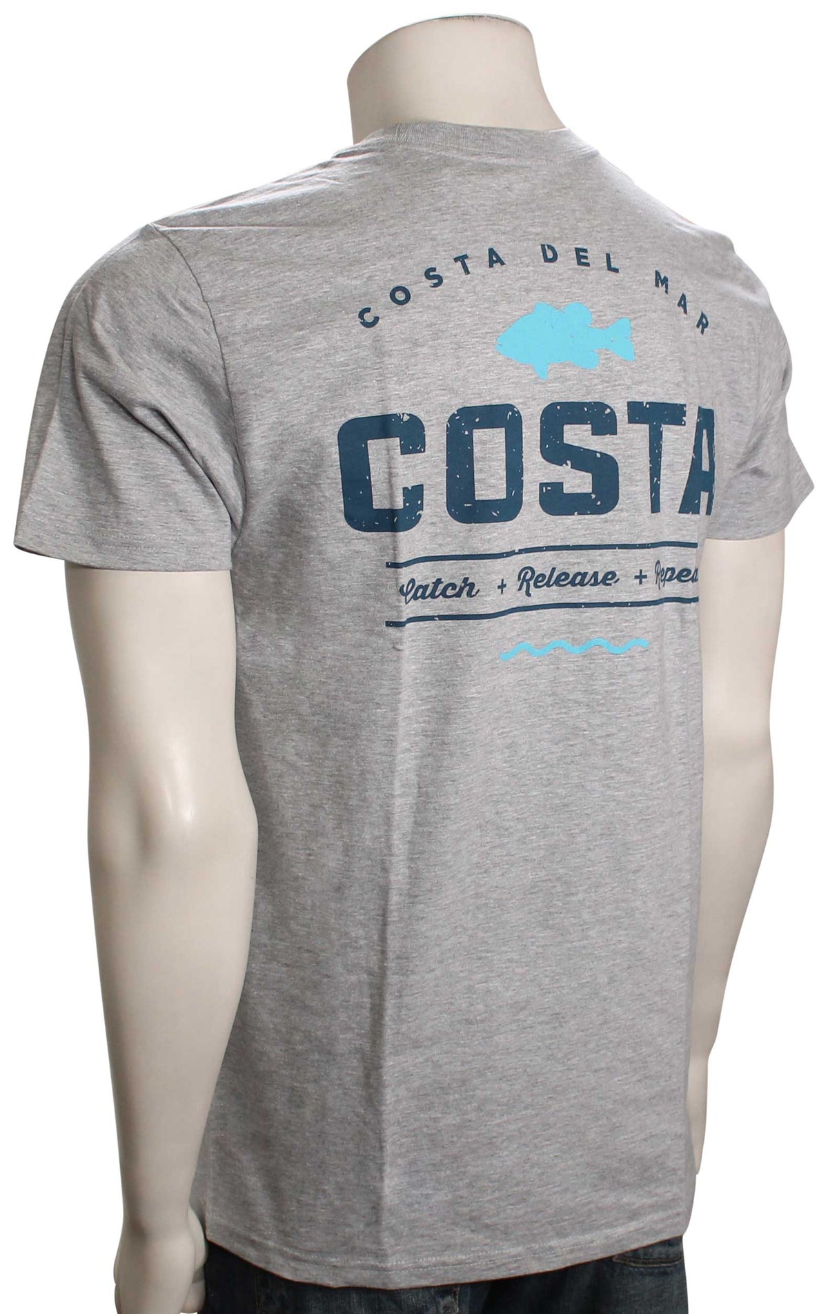 Costa Topwater T-Shirt - Heather Grey – back view