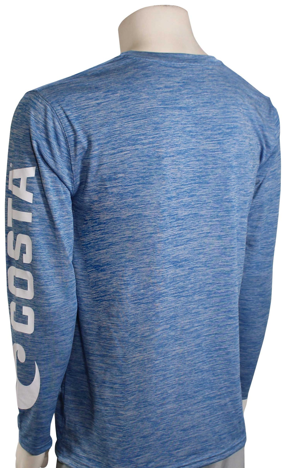 Costa Technical Cationic Crew LS T-Shirt - Royal Blue – back view