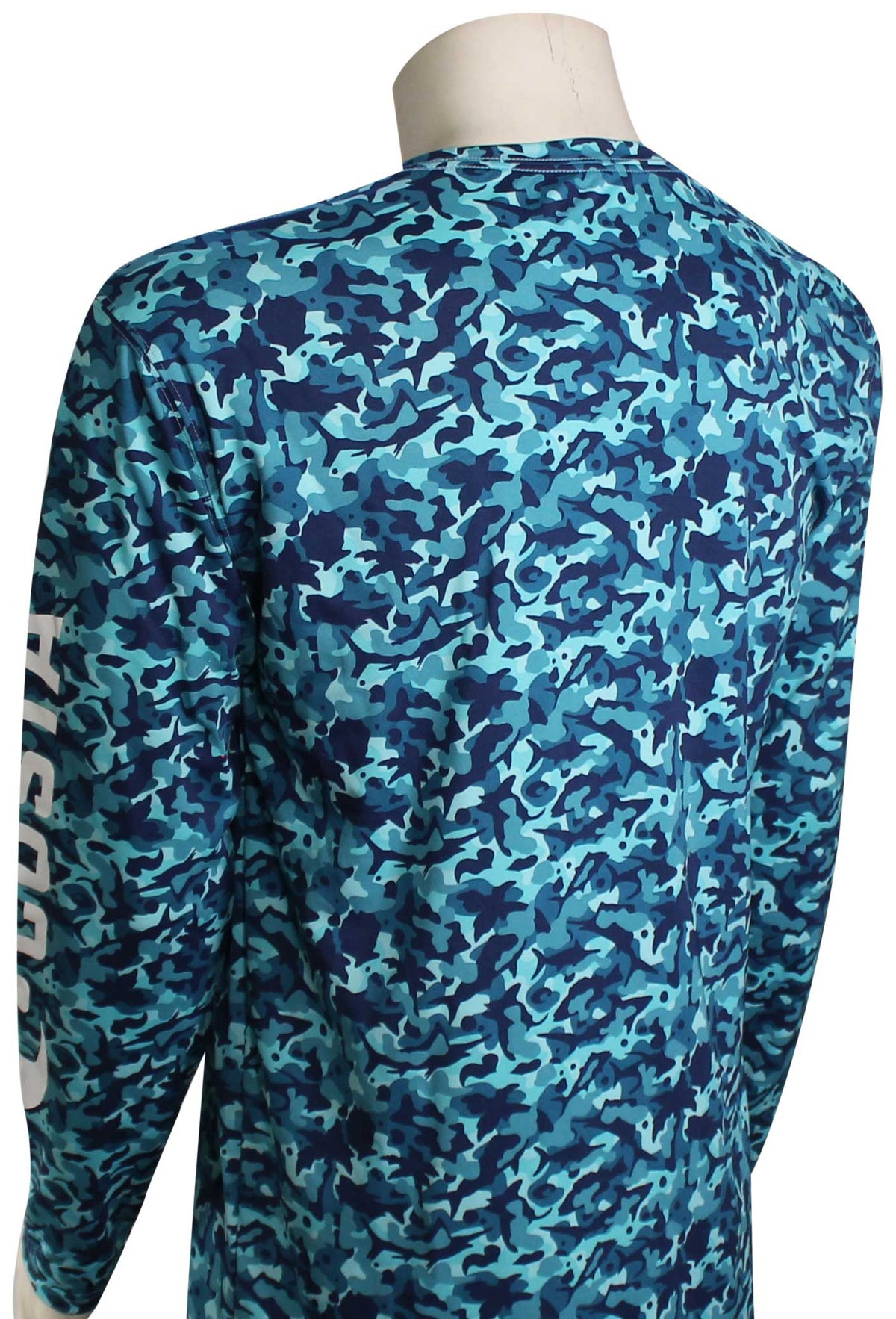 Costa Water Camo LS Performance T-Shirt - Water Camo Blue