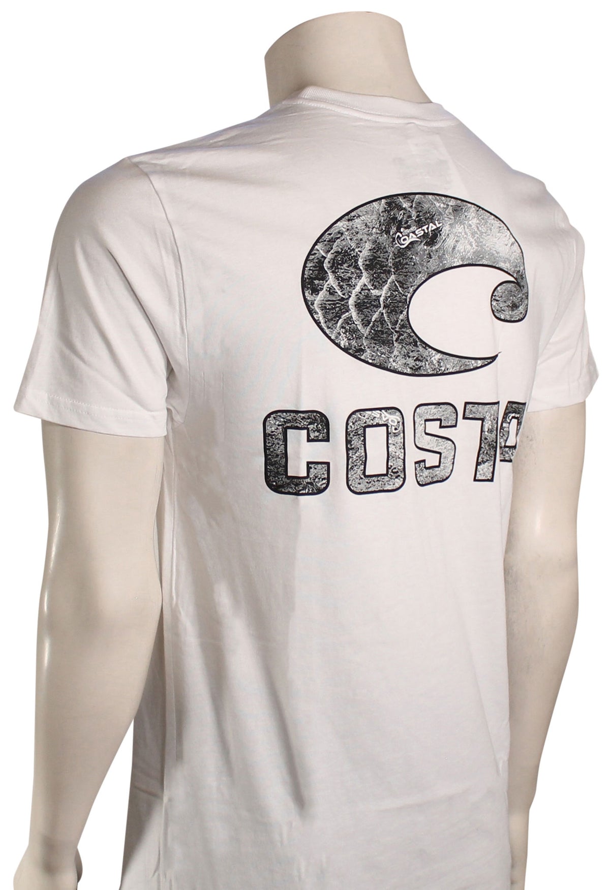 Costa Mossy Oak Coastal T-Shirt - White, back view