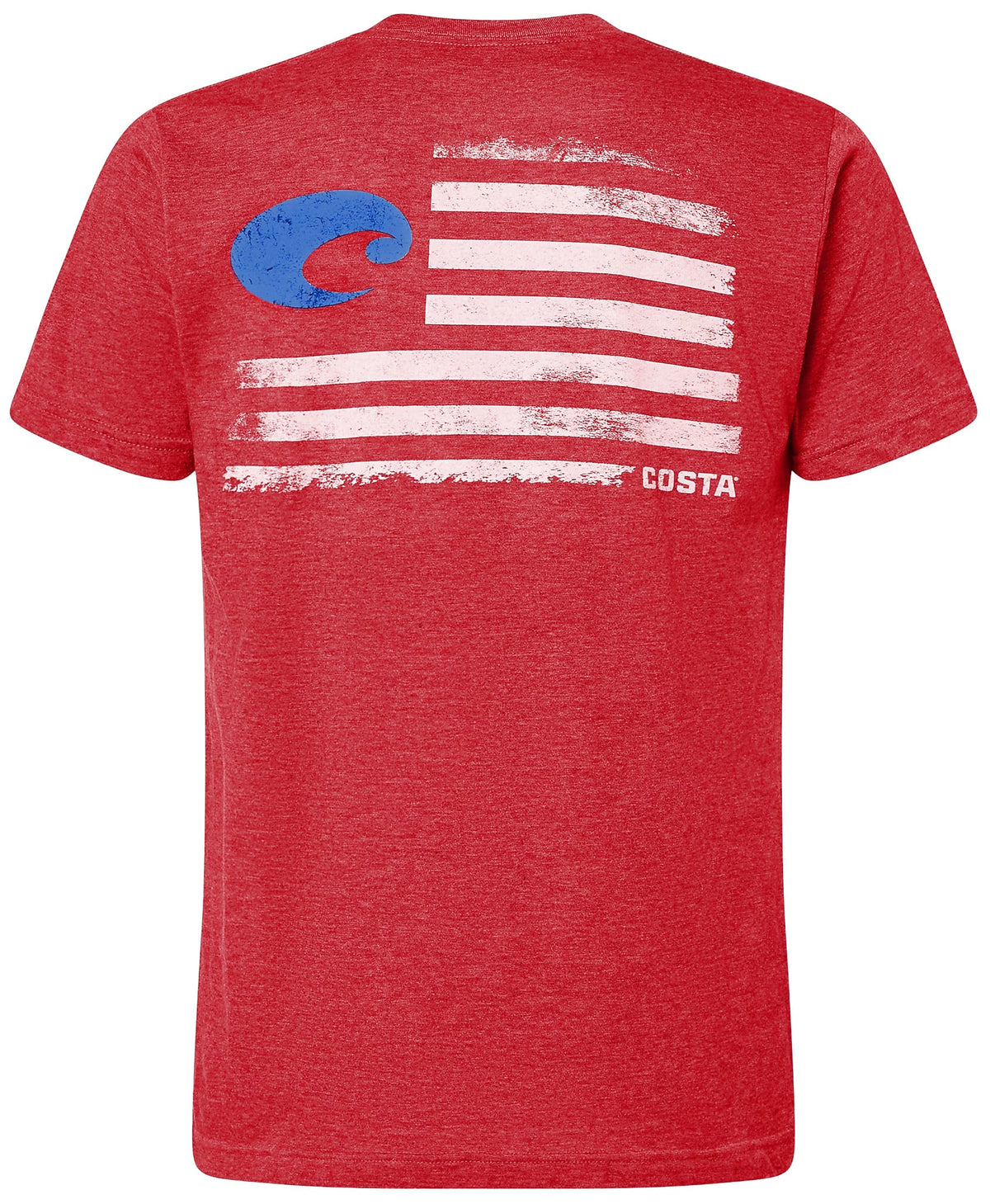 Costa Pride Men's Short Sleeve T-Shirt - Red Heather – back view