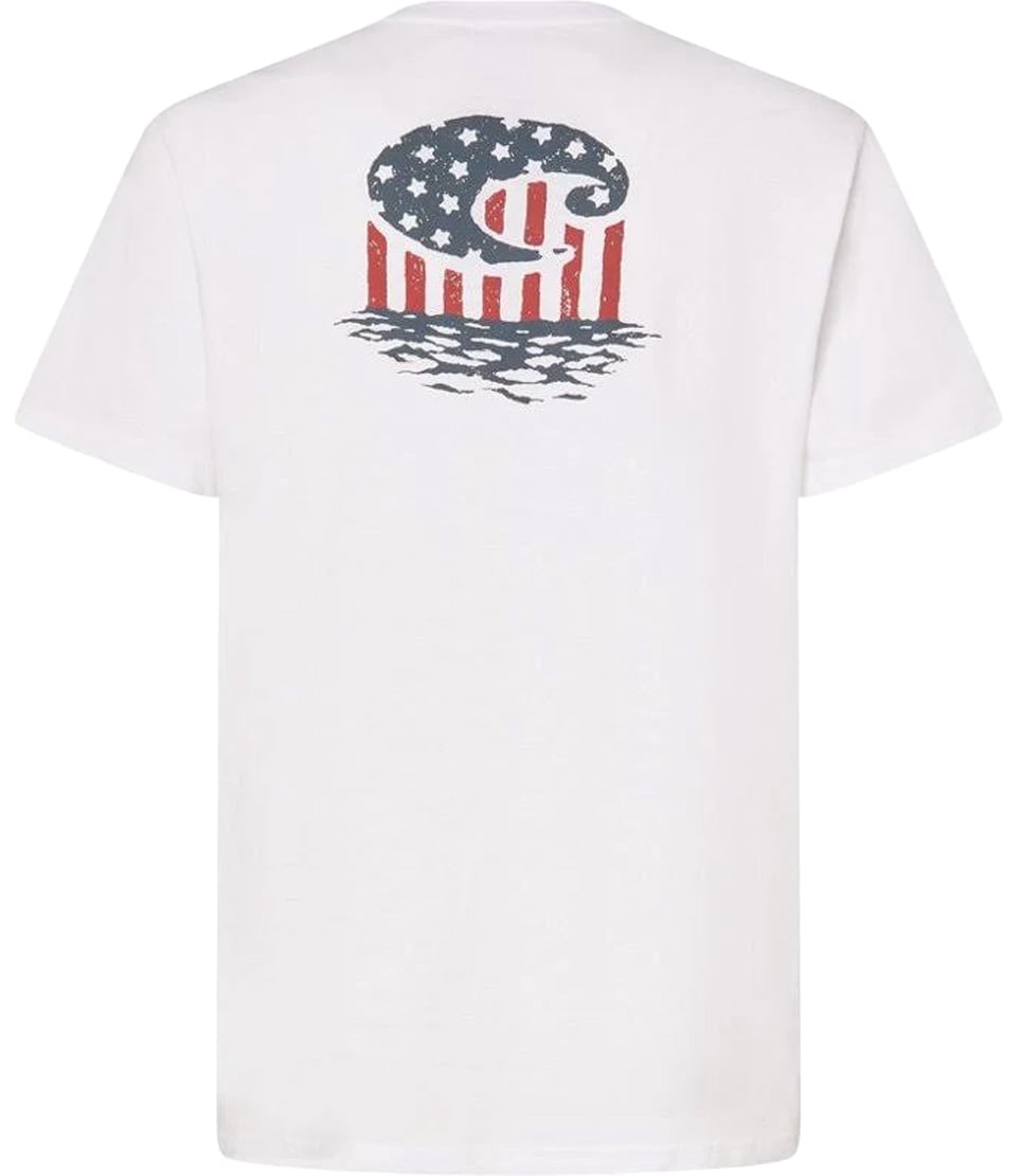 Costa Freedom Men's Short Sleeve T-Shirt - White – back view