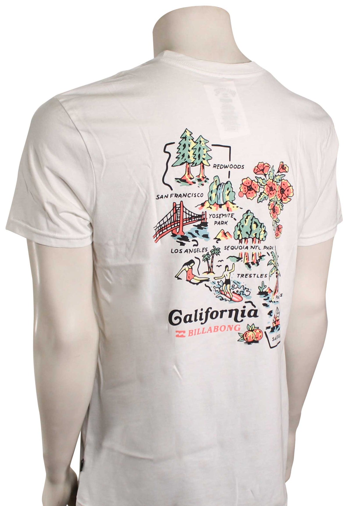 Billabong Handkie California T-Shirt - White – back view