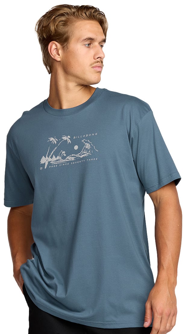 Billabong Beach Club Premium SS T-Shirt - Splashed Blue
