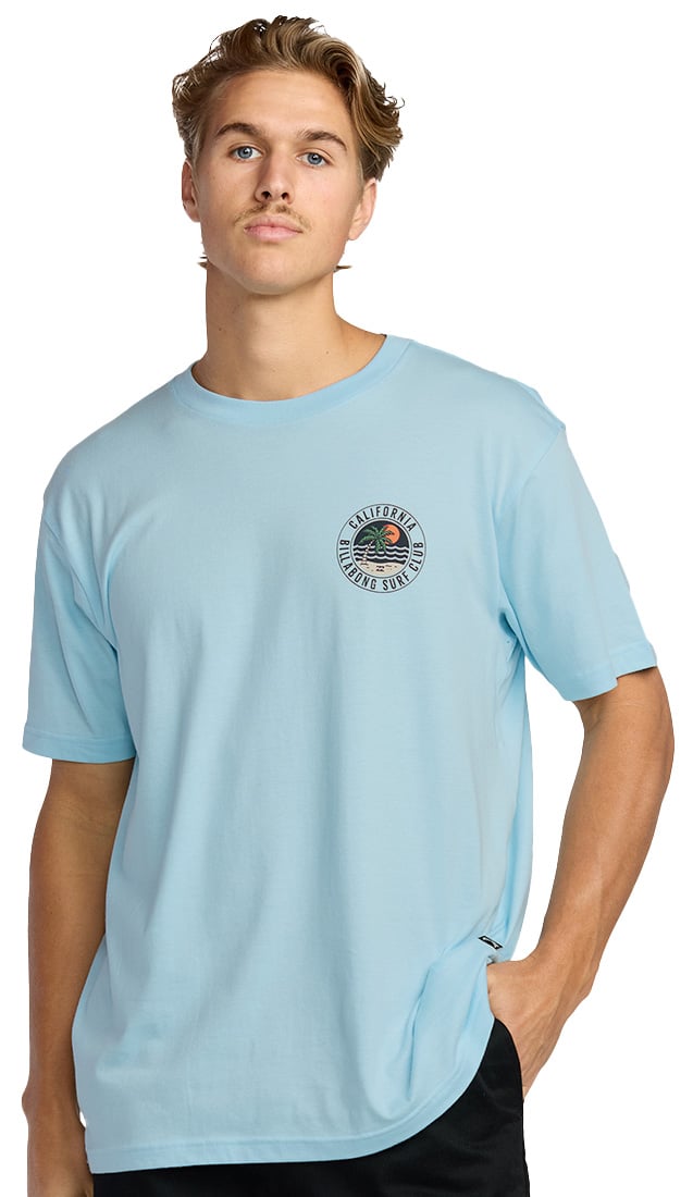 Billabong Palm Beach CA SS T-Shirt - Crown Blue