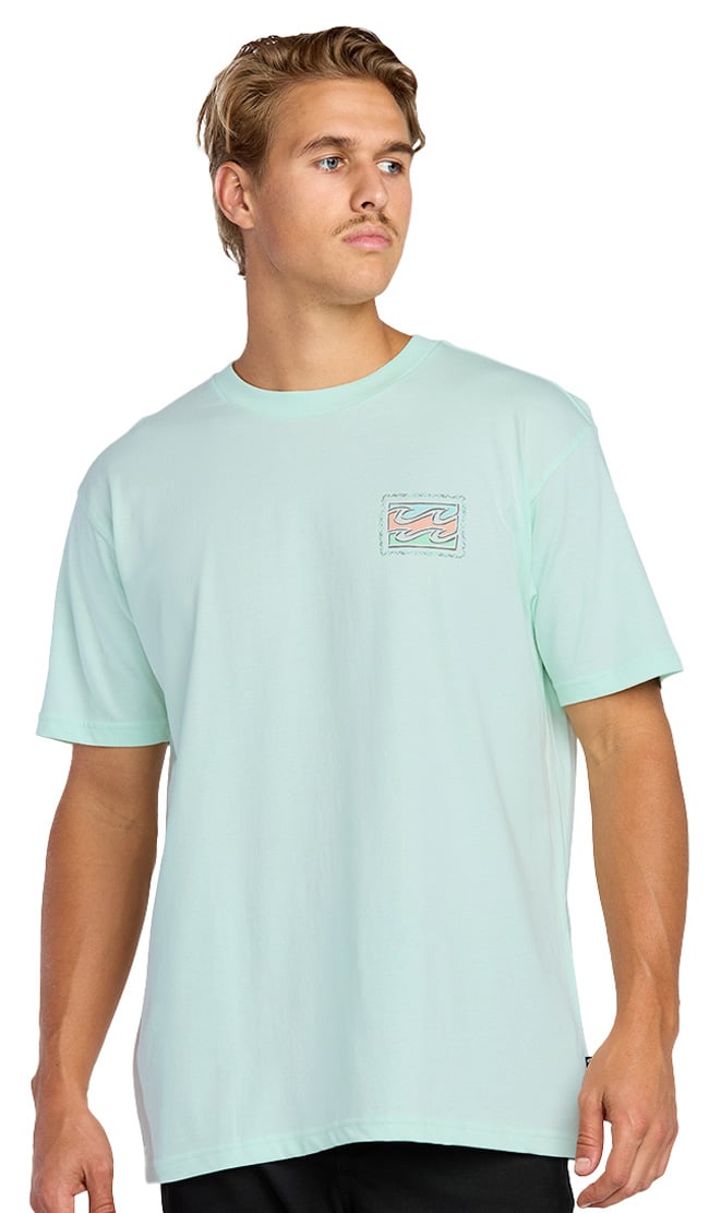 Billabong Crayon Wave SS T-Shirt - Sea Blue