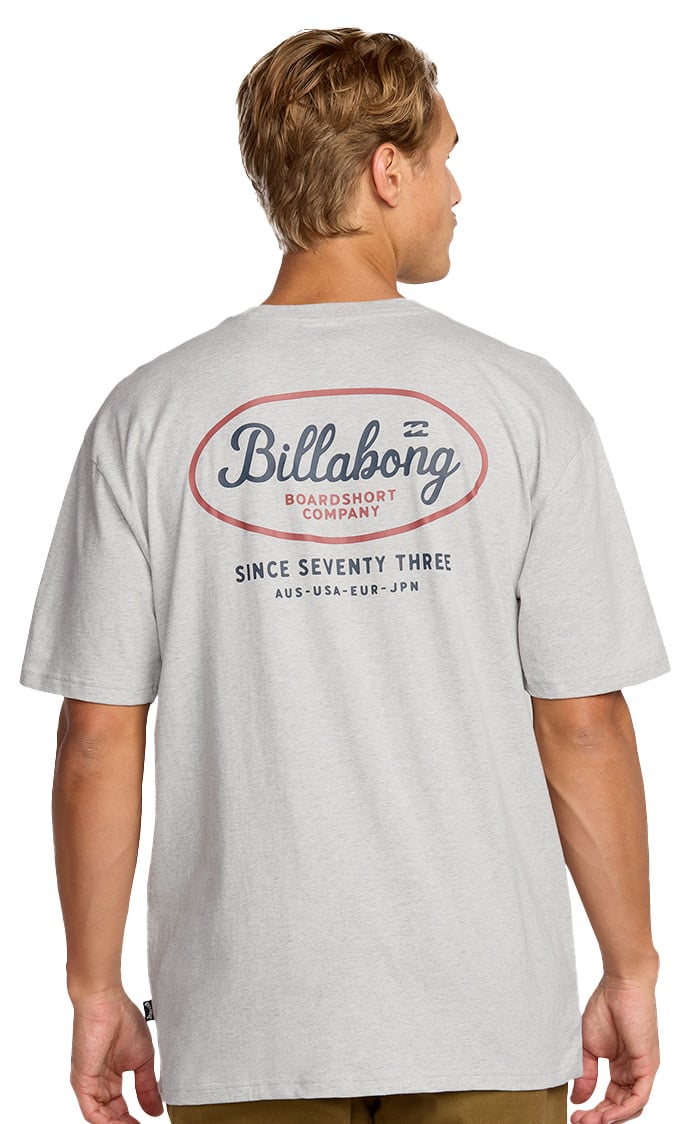 Billabong Walled SS T-Shirt - Heather Grey – back view