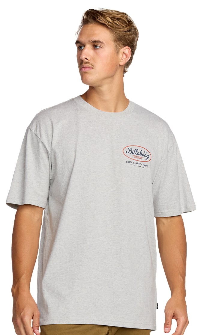 Billabong Walled SS T-Shirt - Heather Grey