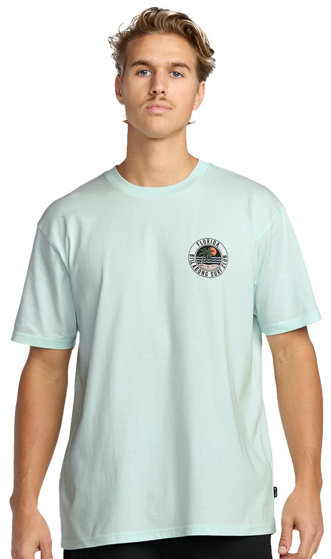 Billabong Palm Beach FL SS T-Shirt - Sea Blue