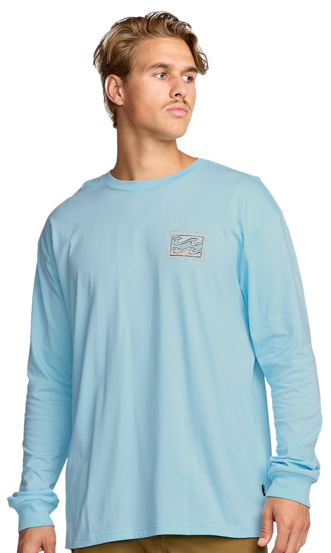 Billabong Crayon Wave LS T-Shirt - Coastal Blue