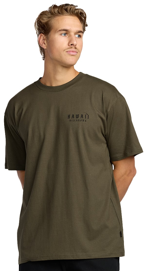 Billabong Skull Wave Hawaii SS T-Shirt - Militant