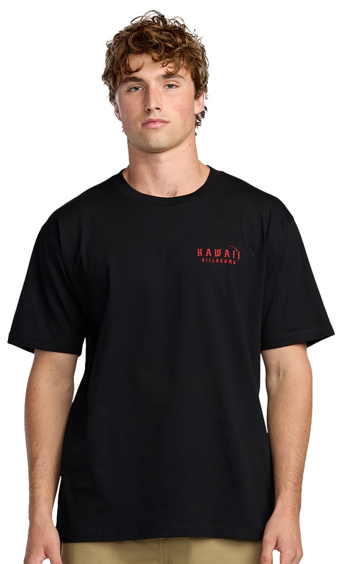 Billabong Skull Wave Hawaii SS T-Shirt - Black