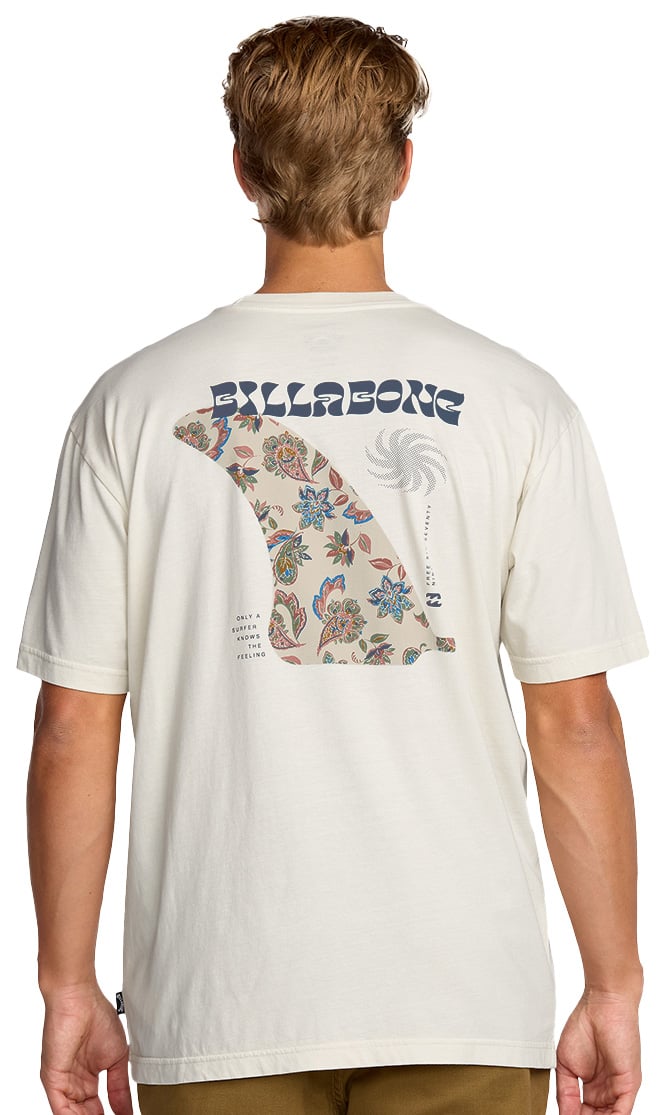 Billabong Single Fin SS T-Shirt - Off White – back view