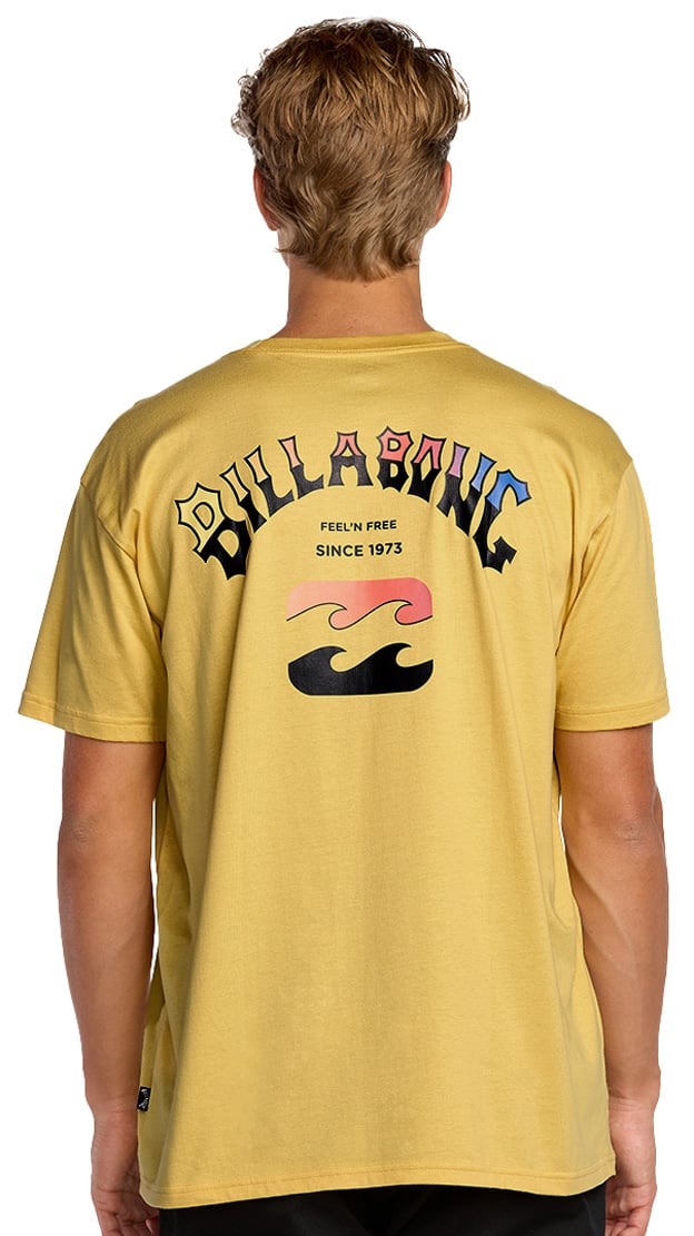 Billabong Arch Fade Premium SS T-Shirt - Dusty Yellow – back view