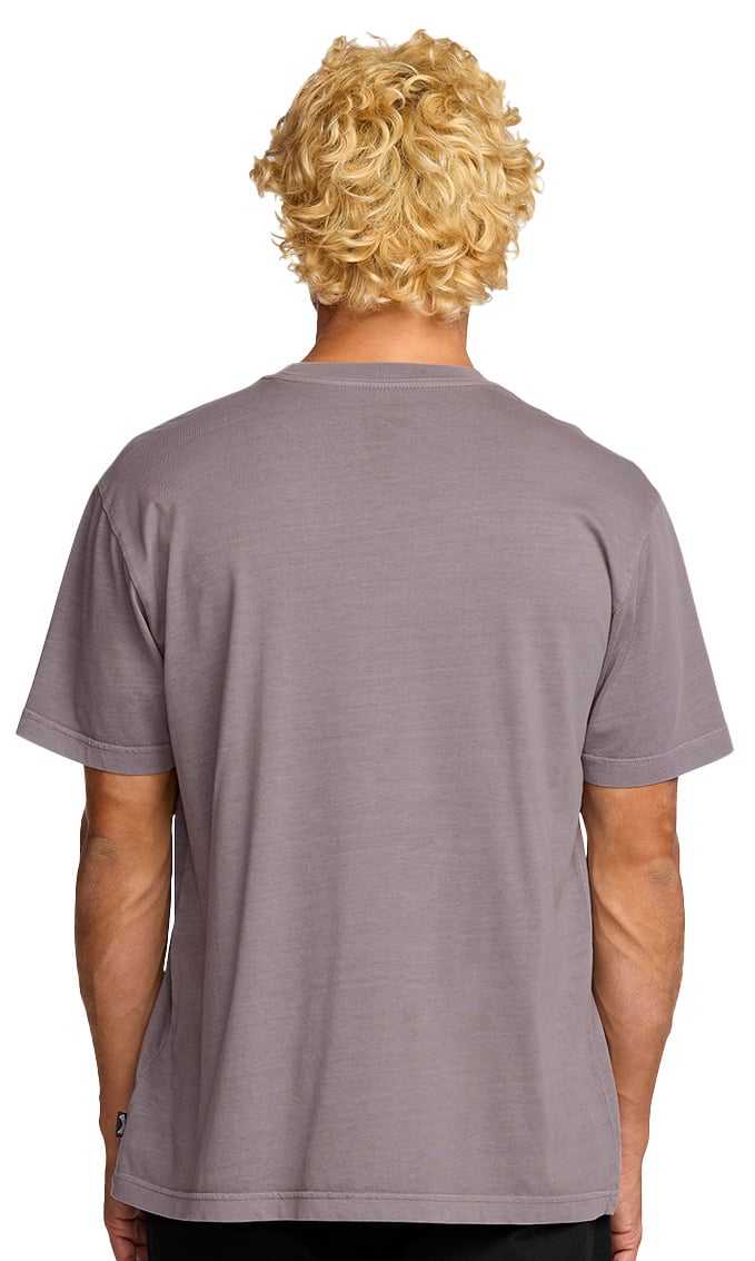 Billabong Essential Wave Washed Pocket SS T-Shirt - Grey Violet – back view