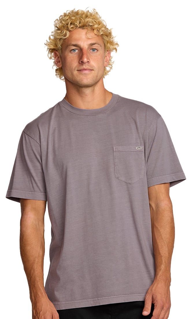 Billabong Essential Wave Washed Pocket SS T-Shirt - Grey Violet