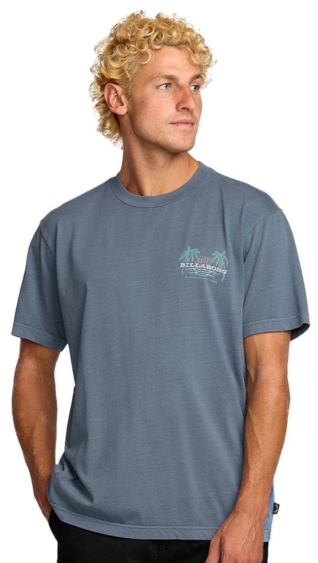Billabong Social Lounge Wave Washed SS T-Shirt - Splashed Blue
