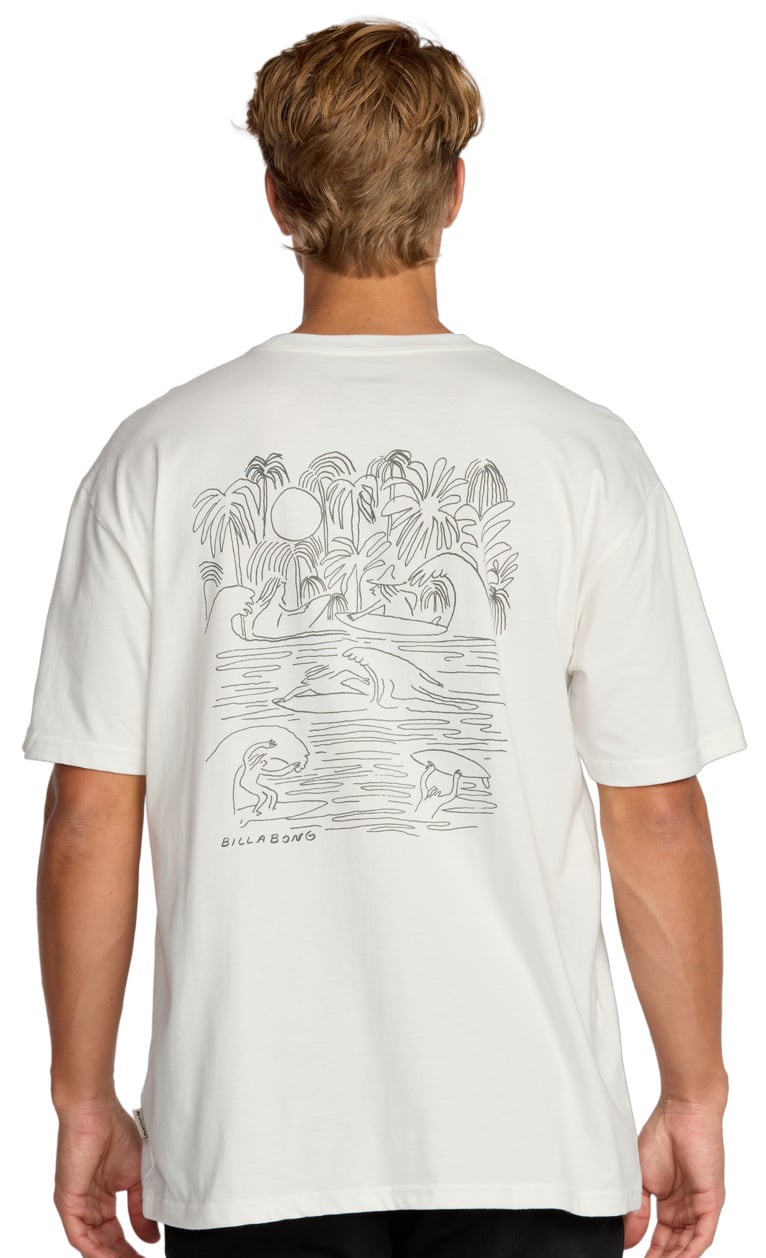 Billabong Scenes Regular SS T-Shirt - Off White – back view
