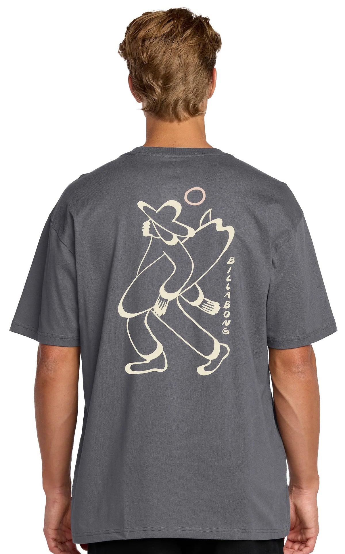 Billabong Up The Beach Regular SS T-Shirt - Charcoal – back view