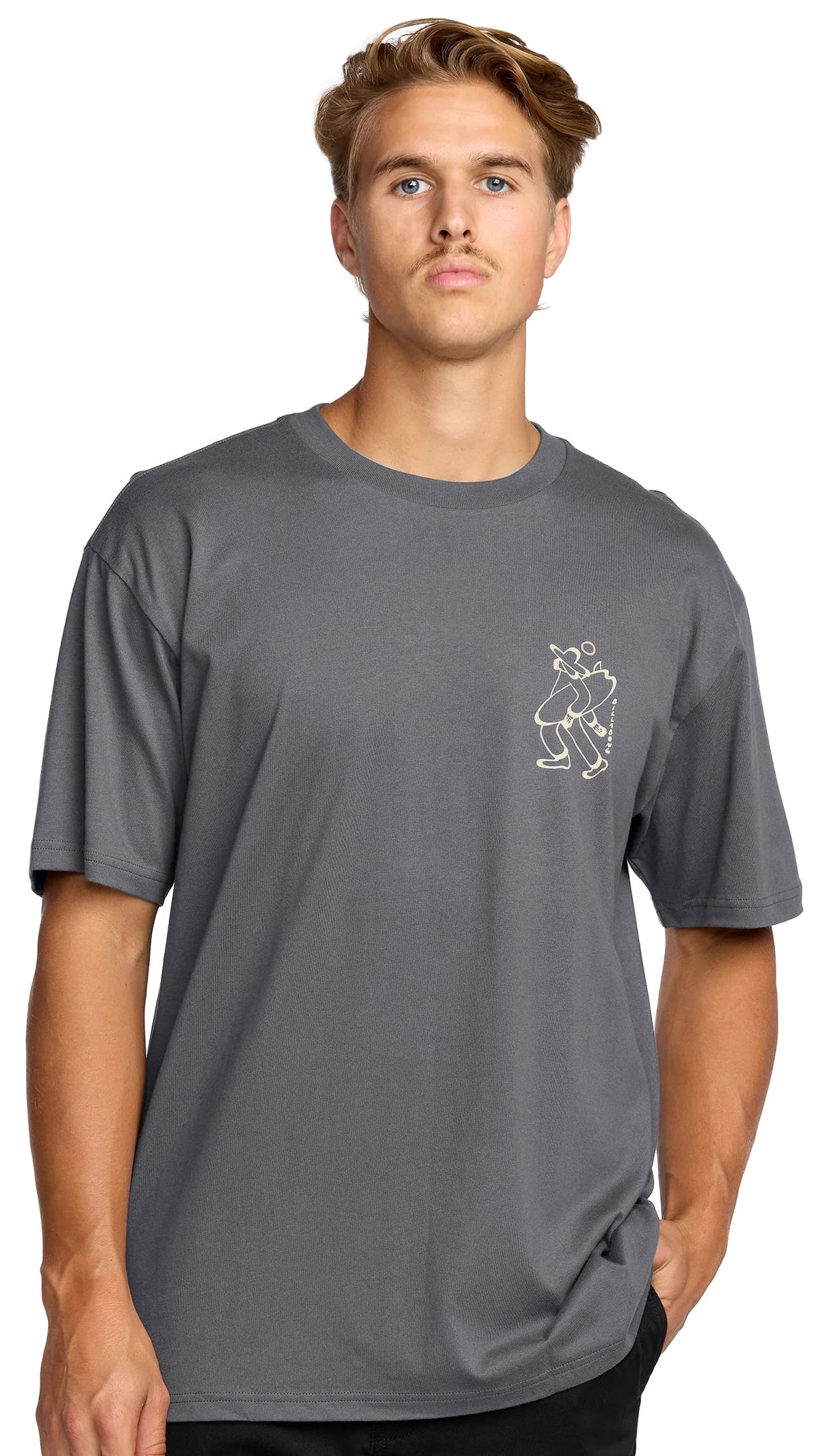 Billabong Up The Beach Regular SS T-Shirt - Charcoal