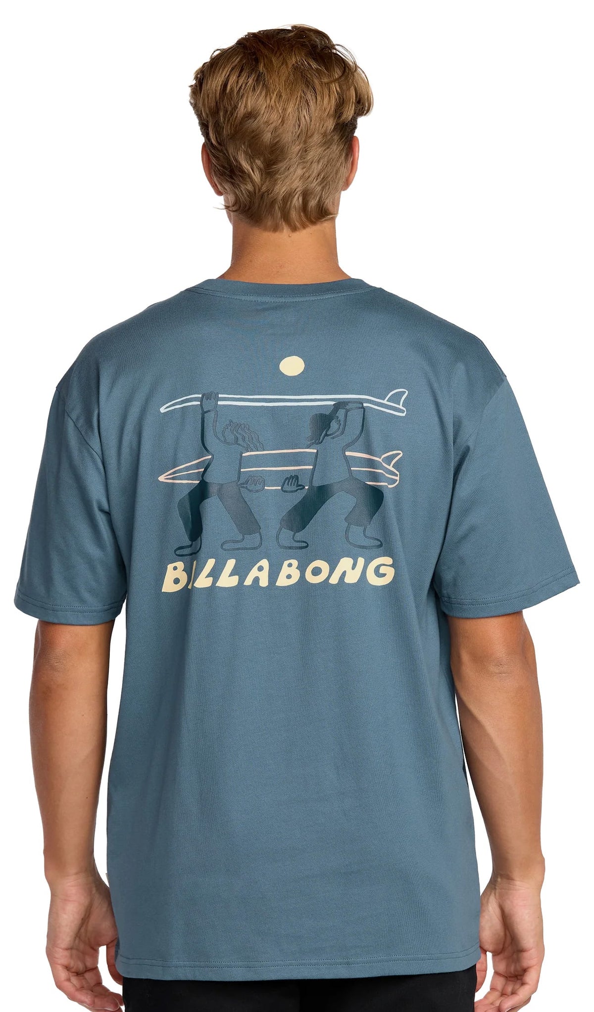 Billabong Split The Peak Regular SS T-Shirt - Steel Blue – back view