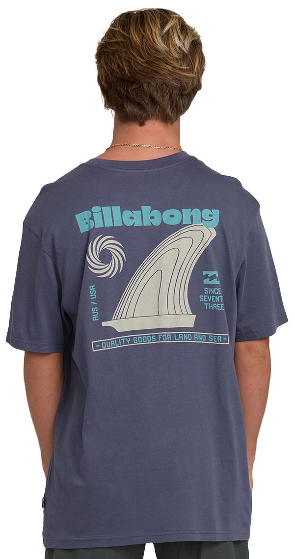 Billabong Single Fin Premium Men's Short Sleeve T-Shirt - Graystone – back view