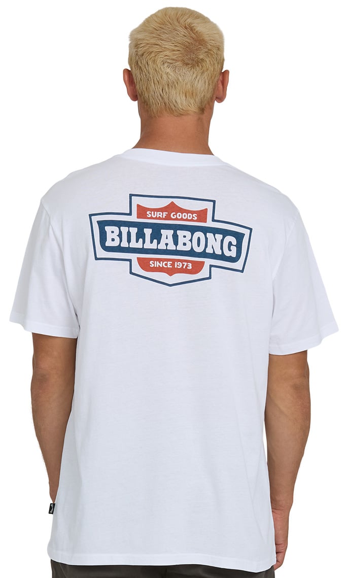 Billabong Walled Men's Short Sleeve T-Shirt - White – back view