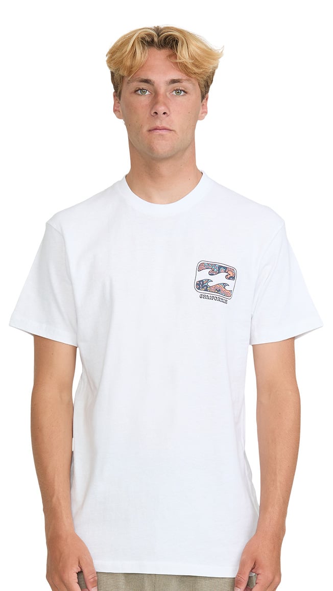 Billabong Crayon Wave CA Basic Men's Short Sleeve T-Shirt - White